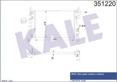 Kale 2501082Al Radyatör Corsa D 1.2-1.4 06 / Corsa E 14 / Adam 13