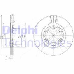 Delphi Bg3809 Fren Diski Ön Ranger 1998 Sonrası / B2500 4Wd 98-02  Havalı