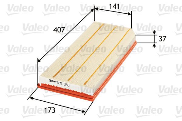 Valeo 585356 Hava Filtresi Audı Tt 2.0 Tfsı-Volkswagen Golf V Gtı