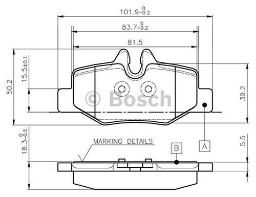 Bosch 986495088 Fren Balatası Arka Vıano 2003 Sonrası Vıto W639 03-