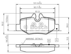 Bosch 986495088 Fren Balatası Arka Vıano 2003 Sonrası Vıto W639 03-