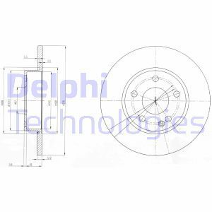 Delphi Bg3840 Fren Diski Tk Mercedes A150 A160 A200 B150 B160 B18