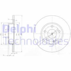 Delphi Bg3840 Fren Diski Tk Mercedes A150 A160 A200 B150 B160 B18