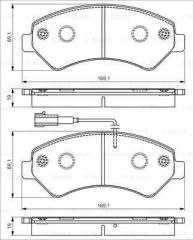 Bosch 986495095 Fren Balatası Ön Boxer 2.2 3.0 Hdı 4 06- 2011 Sonrası Ducat
