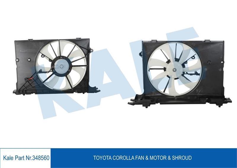 Kale 348560 Radyatör Fanı Komple Davlumbaz + Motor Corolla 1.4 D4