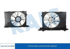 Kale 348560 Radyatör Fanı Komple Davlumbaz + Motor Corolla 1.4 D4