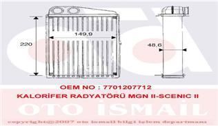 VALEO 812247 KALORIFER RADYATÖRÜ MEGANE II 02- SCENIC II 03-