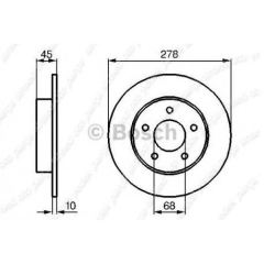 Bosch 986479067 Arka Fren Aynası Nıssan Prımera-Almera1.6-1.8-2.0