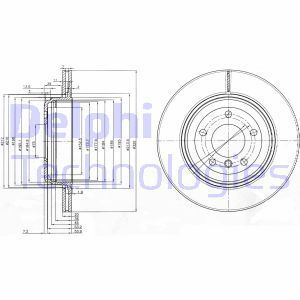 Delphi Bg3872 Fren Diski Arka Bmw 5 2003 Sonrası Havalı 320Mm