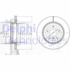 Delphi Bg3872 Fren Diski Arka Bmw 5 2003 Sonrası Havalı 320Mm