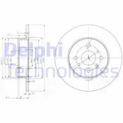 Delphi Bg3885C Fren Diski Arka (4D 264Mm) Astra F-G-H Merıva 03-