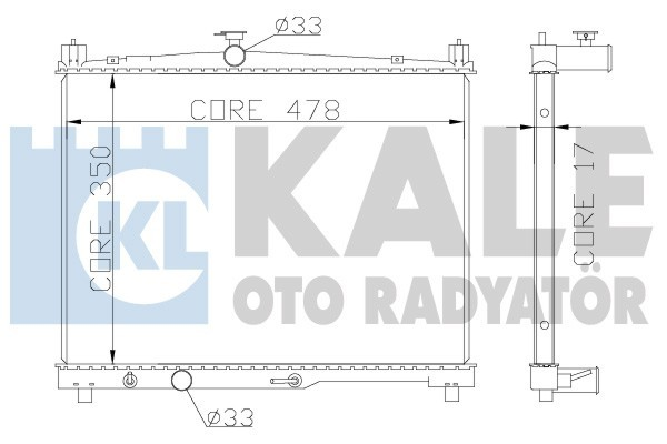 Kale 371700 Radyatör Yarıs Al Pl Brz 350X478X16