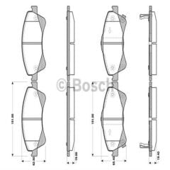 Bosch 986495106 Fren Balatası Ön Aurıs 07-12 Verso 2008 Sonrası Avensıs 08