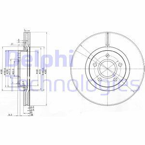Delphi Bg3895C Fren Diski Ön Focus Iı Cb4 04-11 C-Max 06-11  2010 Sonrası C