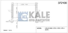 Kale 372100 Su Radyatörü S70 96-98 At Xc70 1998-2000 2.5T At C70 97-9
