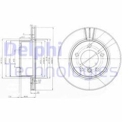 Delphi Bg3899C Fren Diski Ön Bmw 1 E87 2004 Sonrası  Havalı 284Mm