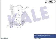 Kale 348670 Intercooler Radyatör Sportage Tucson 2.0 Crdı 2006 Sonrası 282
