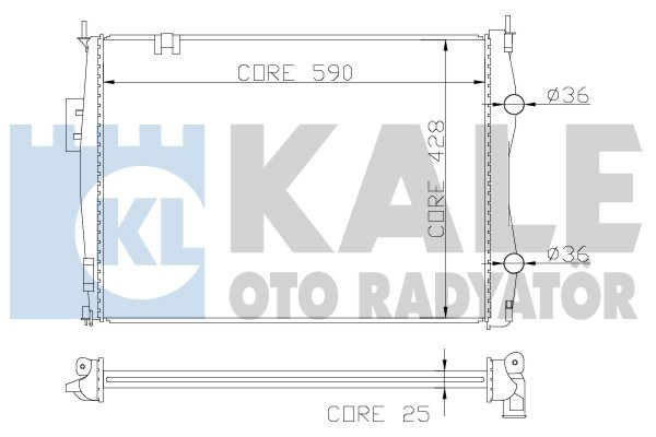 Kale 342055 Radyatör Nıssan Qashqaı - Qashqaı  + 2 Al-Pl-Brz