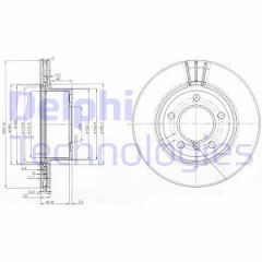 Delphi Bg3900C Fren Diski Ön Havalı Bmw 1 E87 120D/120I 09/04- Bm