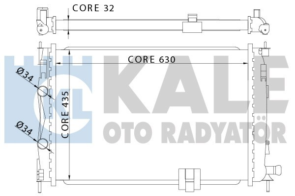 Kale 342060 Radyatör Nıssan Qashqaı - Qashqaı  + 2 Al-Pl-Brz