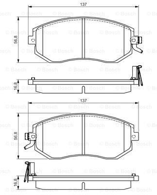 Bosch 986495125 Fren Balatası Ön Forester 2008 Sonrası Impreza 2008 Sonrası Xv 12-