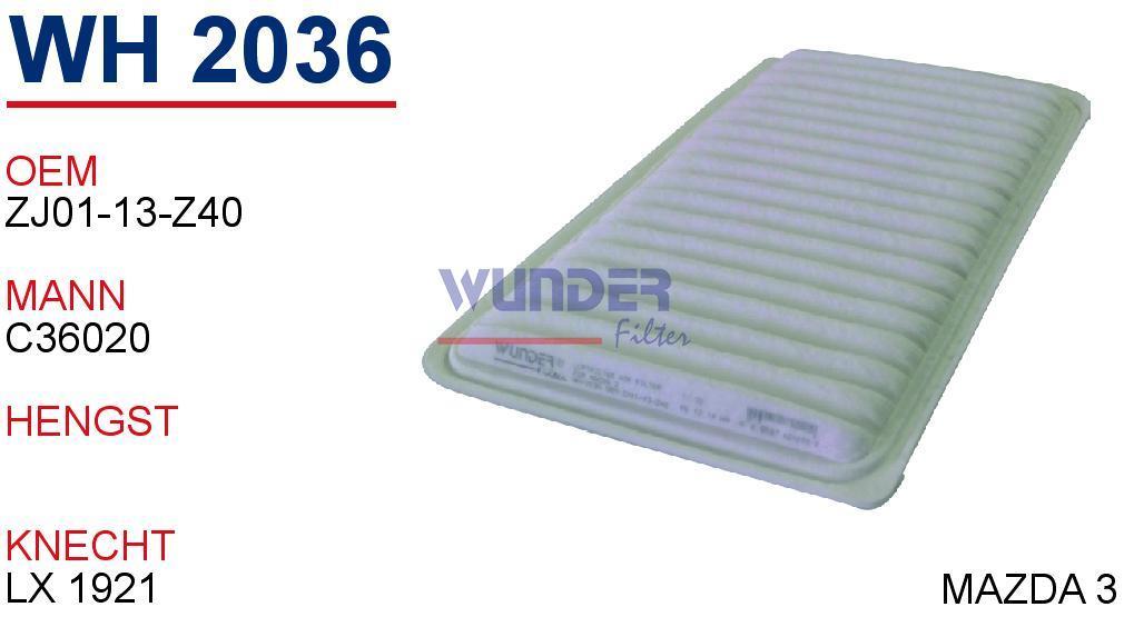 WUNDER WH2036 HAVA FİLTRESİ - MAZDA 3