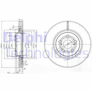 Delphi Bg3914 Fren Diski Ön Avensıs 03-08  2.0 2.0 D4D 2.4 Havalı