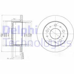 Delphi Bg3923 Fren Diski Arka 18Q Ducato 94-06 / Boxer 94-06 / Ju