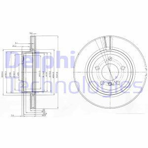 Delphi Bg3938 Fren Diski Ön Bmw X3 E83 04-11 Havalı 325Mm