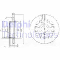 Delphi Bg3938 Fren Diski Ön Bmw X3 E83 04-11 Havalı 325Mm