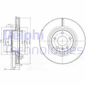 Delphi Bg3939 Fren Diski Ön A6 2004 Sonrası 2.0 Tdı 2.7 Tdı 2.8 Fsı 4.2 A8