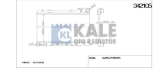 Kale 342105 Radyatör Subaru Subaru Forester Al-Pl-Brz