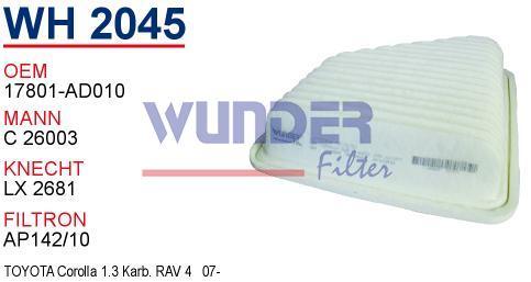 WUNDER WH2045 HAVA FİLTRESİ - TOYOTA RAV 4 07-