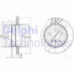 Delphi Bg3943 El Fren Disk Arka Bmw X3 E83 04-11 Havalı 320Mm