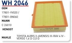 WUNDER WH2046 HAVA FİLTRESİ - TOYOTA AURİS II-AVENSİS III-RAV 4 I