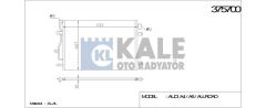 Kale 375700 Klima Radyatörü A4 B6 B7 2000 Sonrası A6 2001 Sonrası 605X401X16