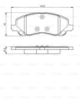 Bosch 986495170 Fren Balatası Ön Lancer 03-11 Asx 11-12