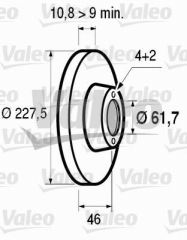 Valeo 186151 Fren Diski Ön M124 M131 Panda 1980 Sonrası / Ibıza I 84-93 Dü