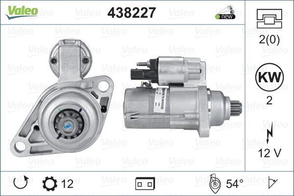 Valeo 438227 Marş Motoru 12V 12 Dış -Skoda 2.0
