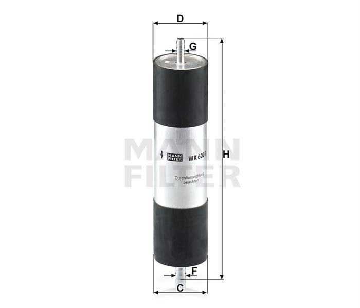 Mann Wk6001 Mazot Filtresi A6 04-11 / Exeo 2.0 Tdı