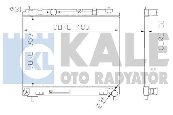 Kale 342140 Radyatör Toyota Yarıs Al-Pl-Brz