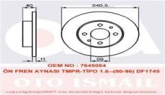 Fren Diski Ön 500 2007 Sonrası Tempra 2.0 Slx Tıpo Marea 1996 Sonrası Bravo I 1995 Sonrası P