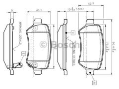 Bosch 986495218 Fren Balatası Arka Astra G 1998 Sonrası Astra H 2004 Sonrası Corsa