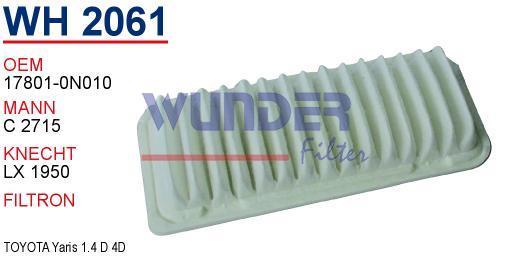 WUNDER WH2061 HAVA FİLTRESİ - TOYOTA YARiS 1.4 D4D