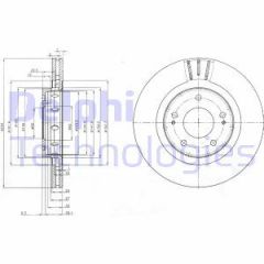 Delphi Bg4038C Fren Diski Çiftli Paket Boyalı C Crosser.Outlander