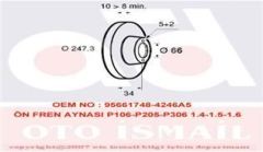 Valeo 186200 Fren Diski Ön 106 1991 Sonrası 205 83-93 / Zx 91-97 Saxo 96-