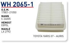 WUNDER WH2065/1 HAVA FİLTRESİ - TOYOTA YARiS 07 - AURiS
