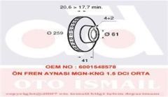 Valeo 186208 Fren Diski Ön Clıo Iı Clıo Symbol Kangoo Megane I Tw