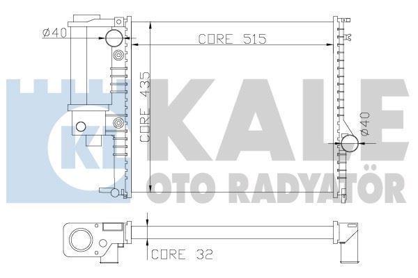 Kale 348900 Su Radyatörü Bmw 5 E34 Brazıng 518X438X34