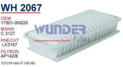 WUNDER WH2067 HAVA FİLTRESİ - TOYOTA YARiS Y.M D4D